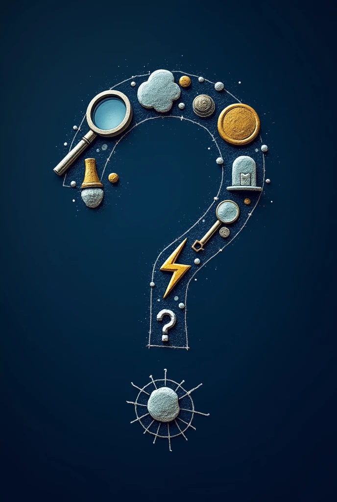 profile pic, dark blue background, drawing of key symbols with question mark shape