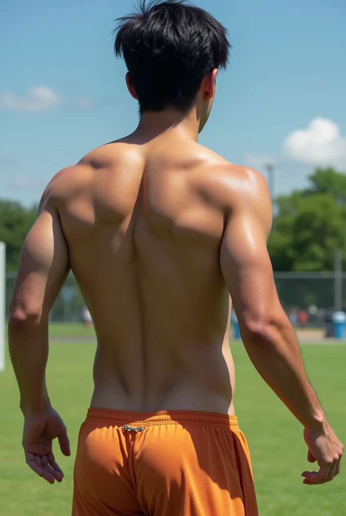 Photo Quality、A lot of cute handsome men、Mash Hair、Japanese male, 、Completely naked、Full nudity、erection、Huge penis、Highest quality、Realistic、beautiful、完全Completely naked、Back view、Full nudity、Playing soccer、Butt、Naked