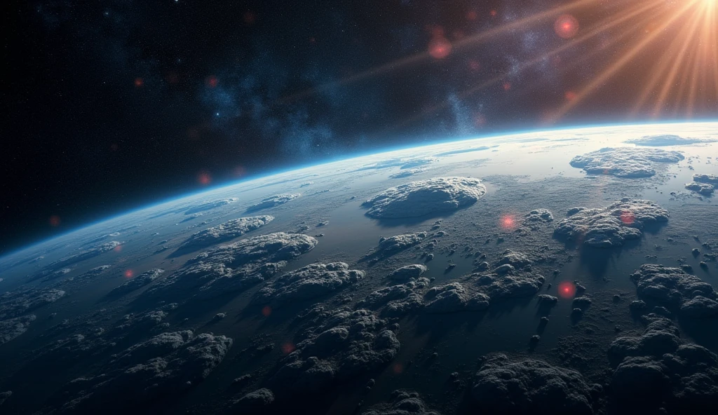 from space into the earth,