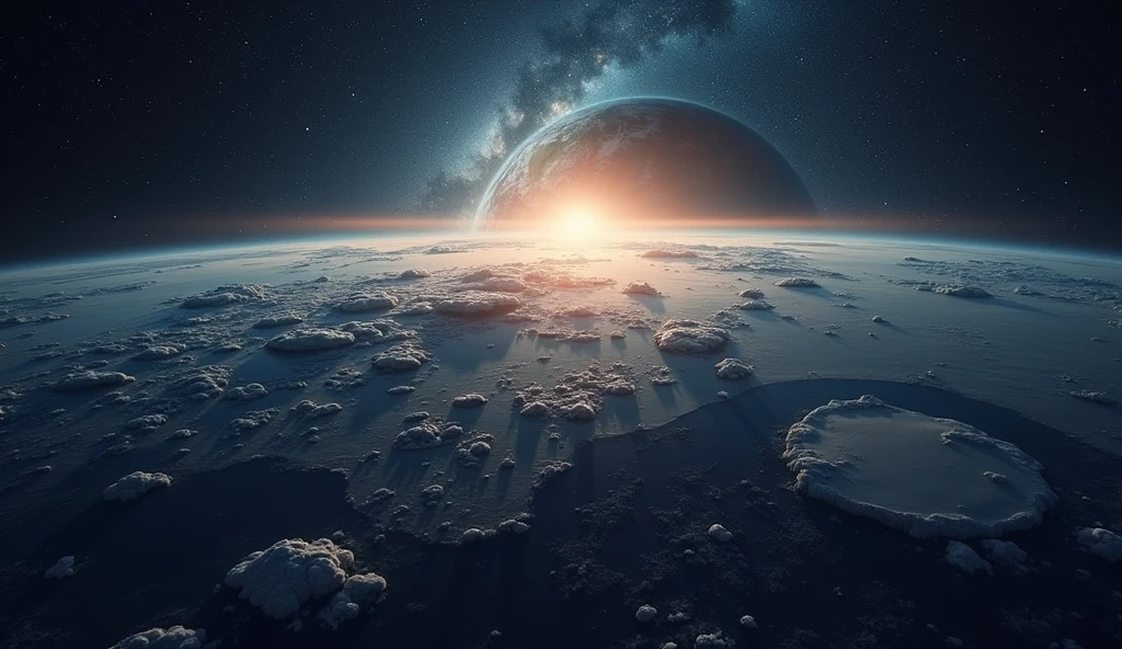 from space into the earth,