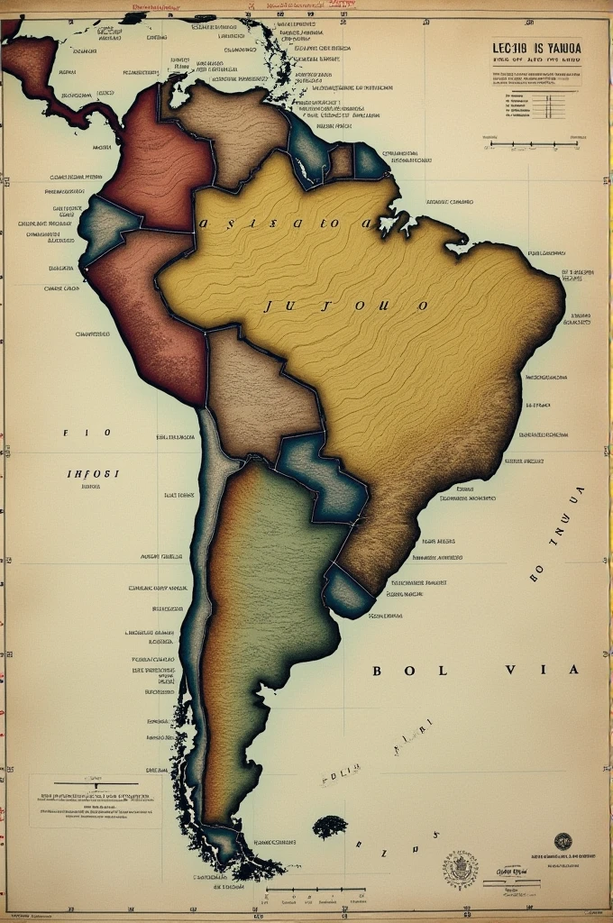 Image of the territorial dismemberments of Bolivia 