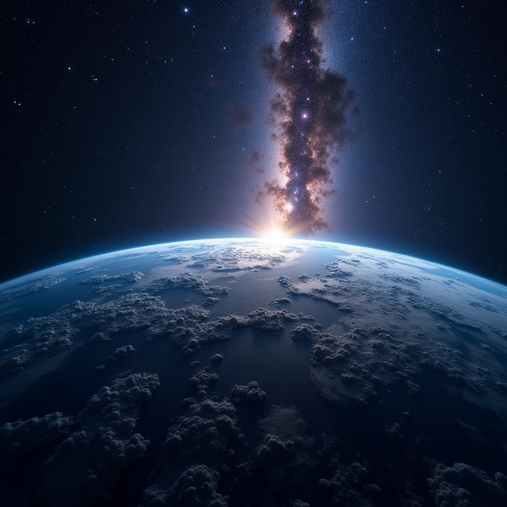  meteor shower from space into the earth, 