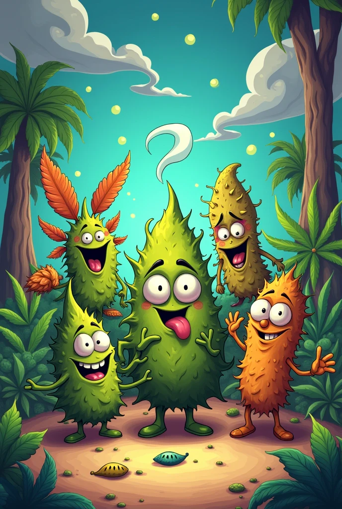 Can you create multiple funny weed characters?