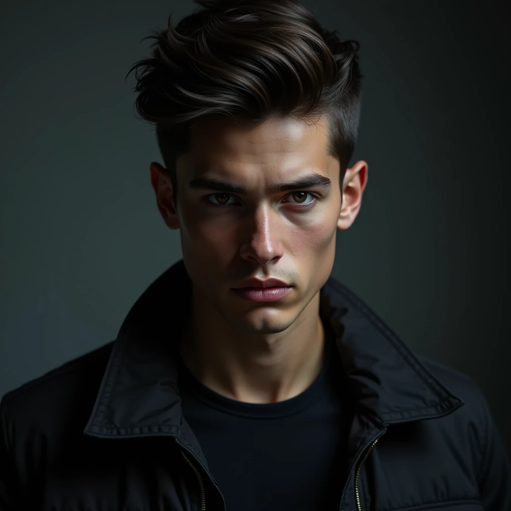 Create a boy real image like sigma male.his age 18 year.