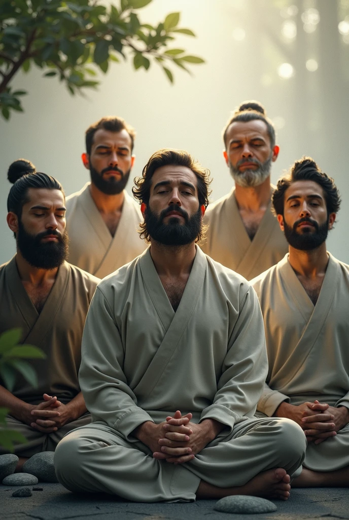 men with a good few serious and zen
