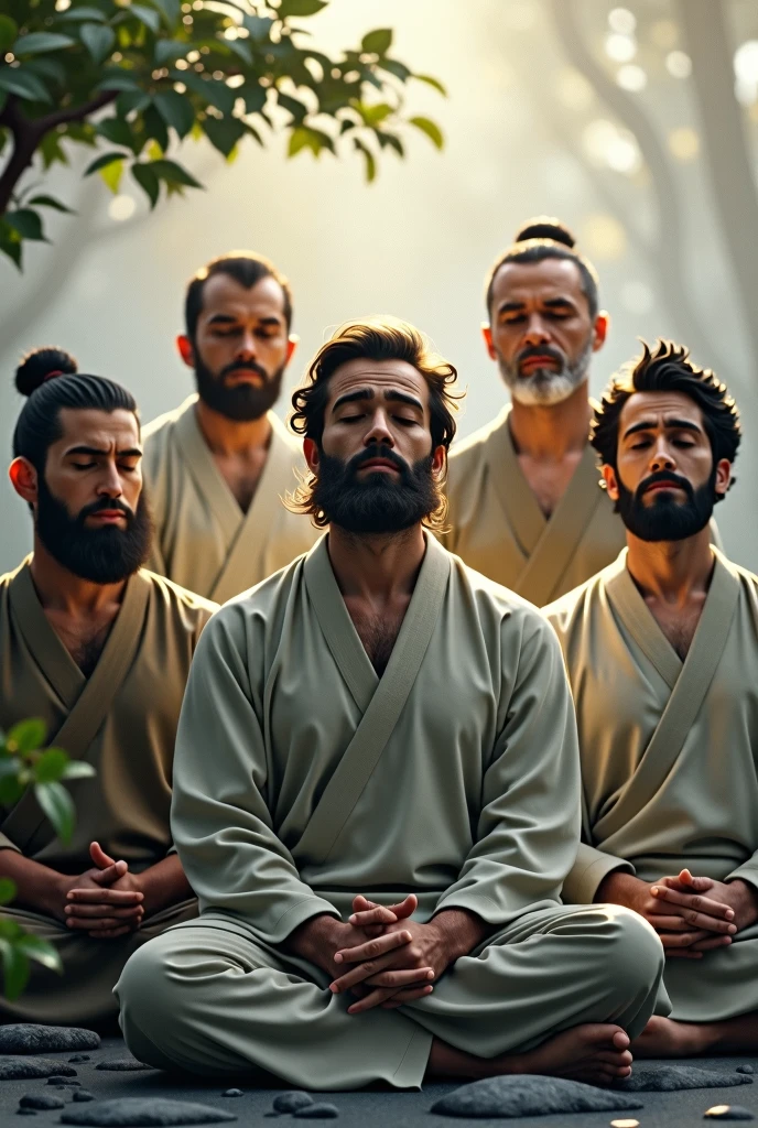 men with a good few serious and zen