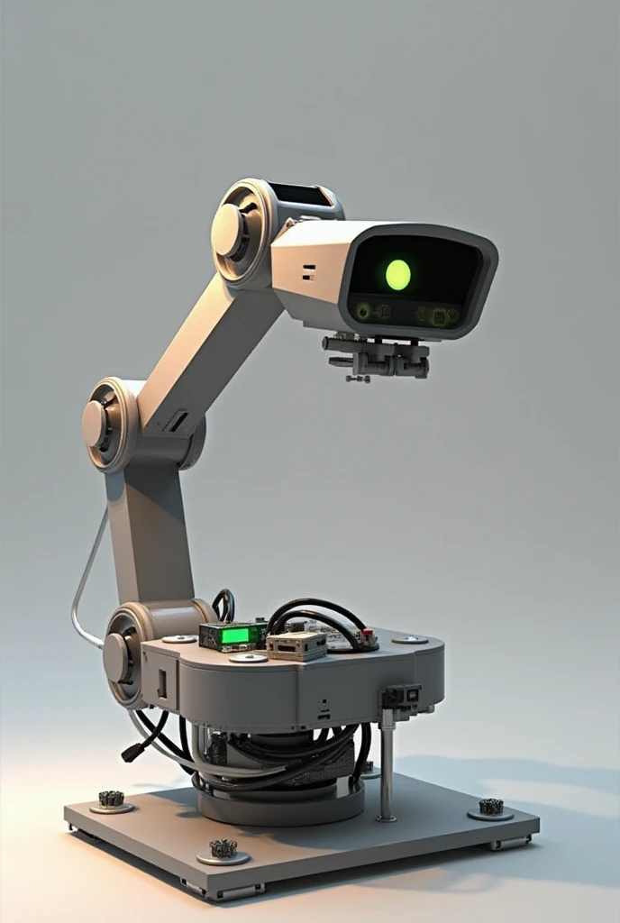 Generate an inspection Arduino based robot has a base of 2ft and it's has a actuator of 6ft on which inspection dekra camera for radiation purpose has been installed it's a student FYP so show me something which is reals, simple and easy and applicable to make