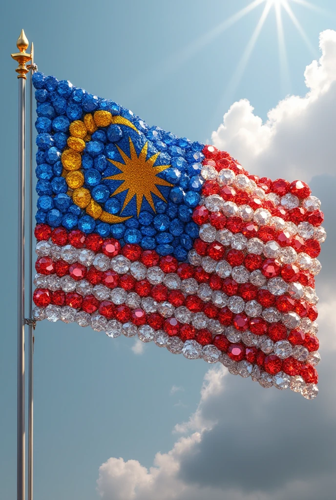 Diamond arranged like malaysia flag
