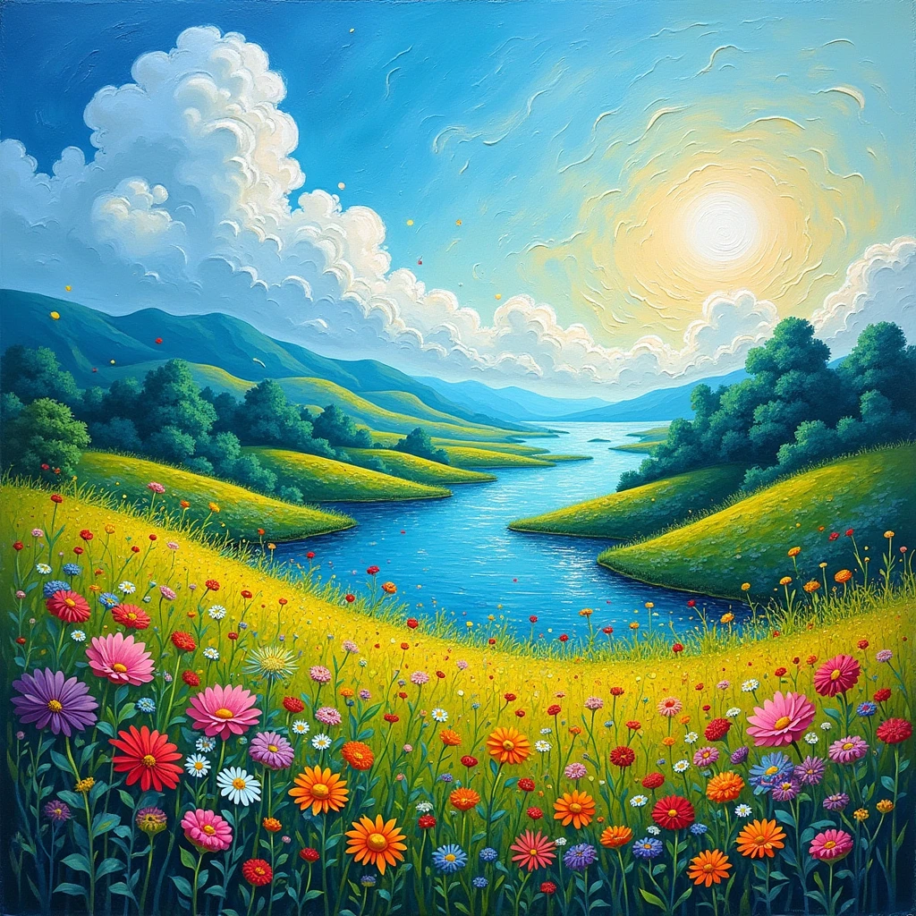 impressionism art, colorfull