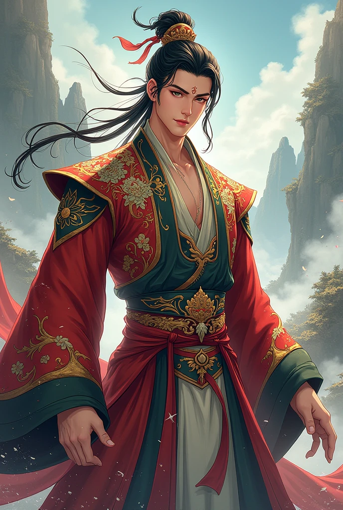 Fantasy male clothing manhwa style