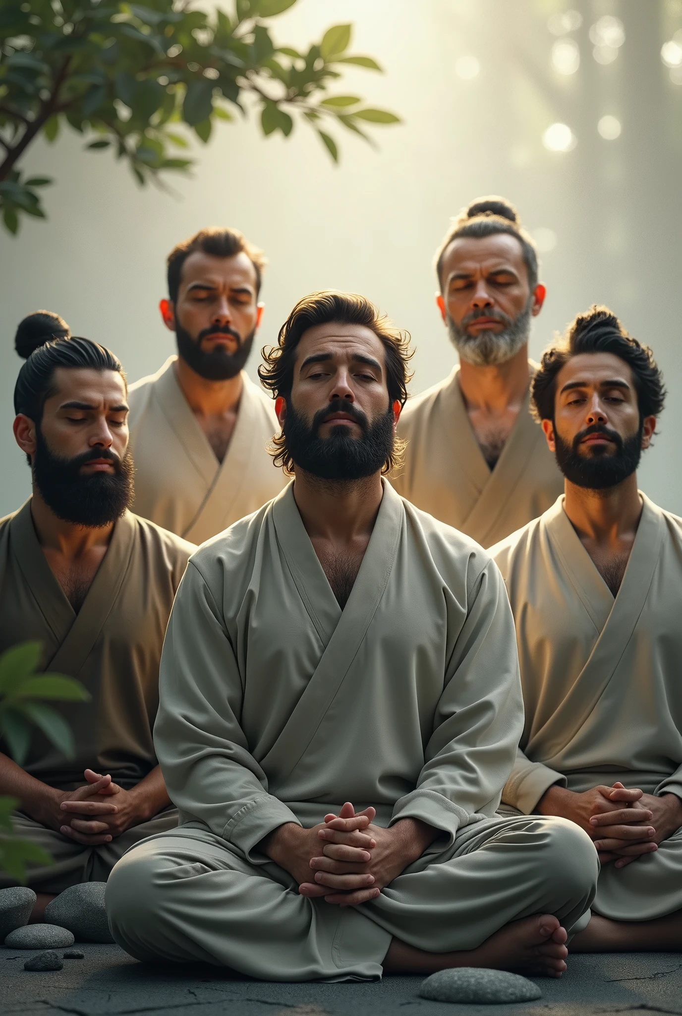 men with a good few serious and zen