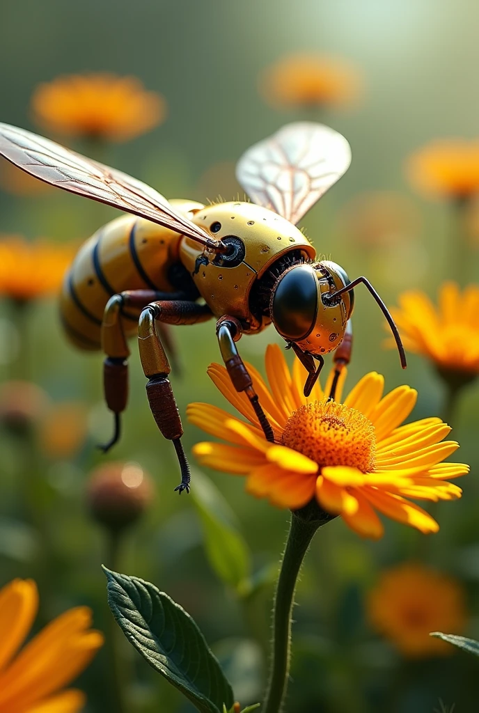 Imagine a robot bee providing food for humans