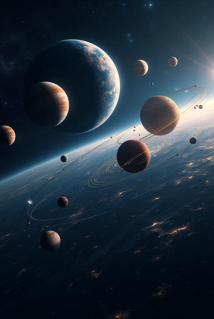 Size of the universe , distance of earth from other planets