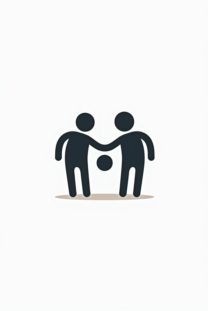 Create a connect logo for website that contain two people sharing a missing item each