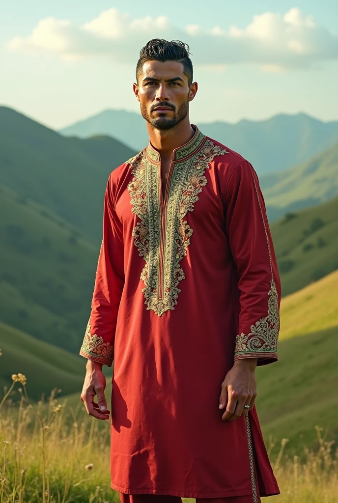 Cristiano Ronaldo in Pakistani suit shalwar kameez