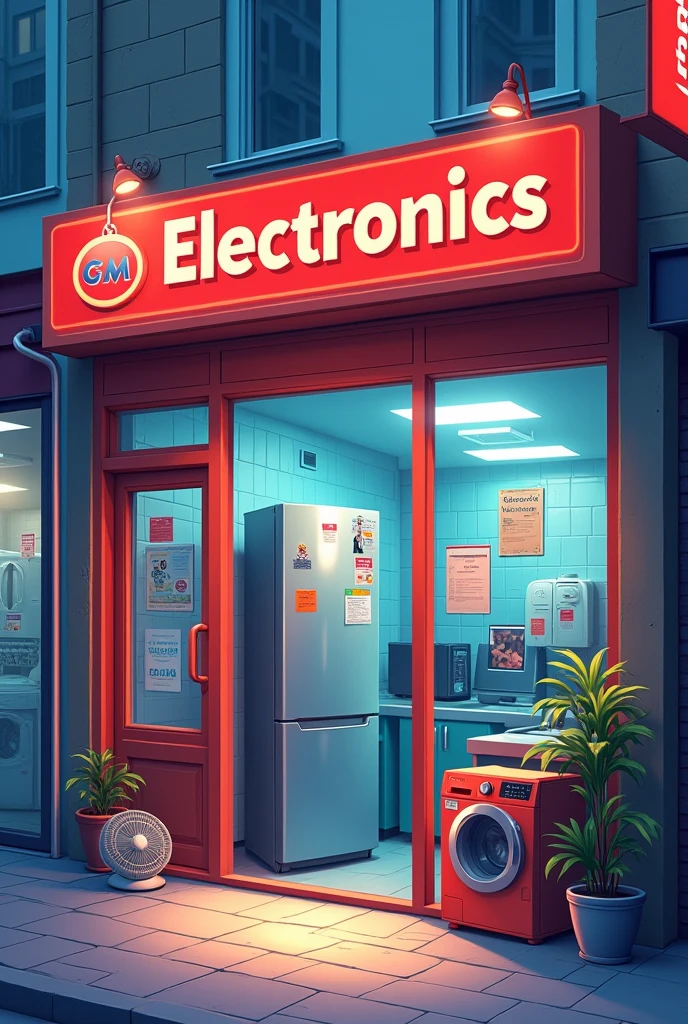 Create image for Facebook dp
Shop Neme is GM Electronics and add electronic items like fridge washing machine fan's and much more
