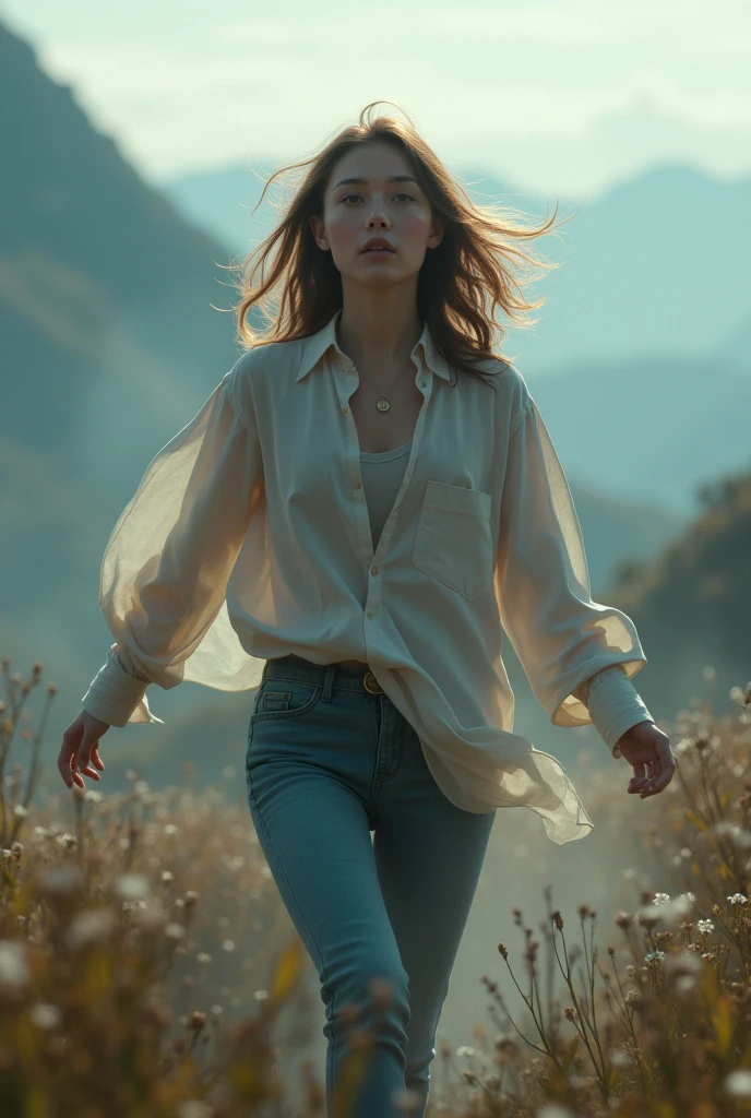 Give me the picture of a girl who is trying to embrace the unknown