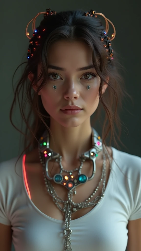 photoillustration of double exposure of split vertically oftwo different tones paradox world, futuristic girl(cyborg helmet body armor suit with obvious cables in neon color), 1primitive girl(animal fur clothes, braided hair){(transparency effect:0.5), symmetrical vertical cut ((vertical half cut:1.5))seamless split, texture and pattern, ((transparency effect:0.5)), iconic scenery stance, (detailed:1.5) dramatic shadows, dramatic lights, interlacing elements, fantasy art, two tones, two basic_tones, very_long horizons, opposite-opponent digital manipulated photo art, hyper-realistic, ultra-detailed, crisp clarity, high-contrast, luminous ambiance, rich textures, intricate patterns, vivid colors, cinematic lighting} photorealistic, accurate dimension proportions.