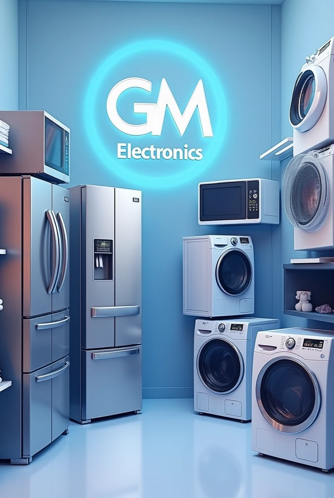 Create image for Facebook dp
Shop Neme is GM Electronics and only add electronic items like fridge washing machine fan's and much more name also