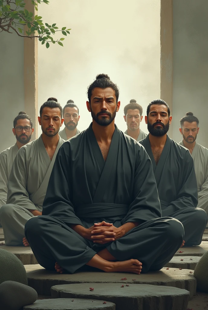 men with a good few serious and zen