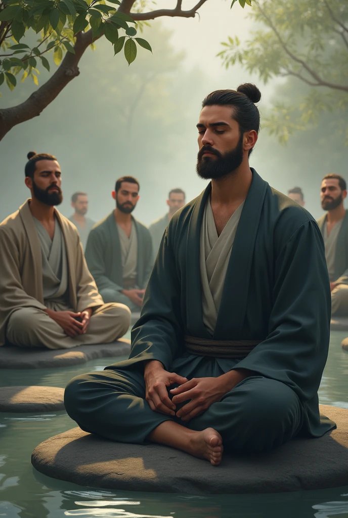 men with a good few serious and zen