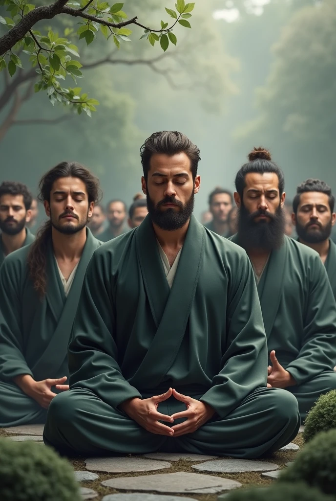 men with a good few serious and zen