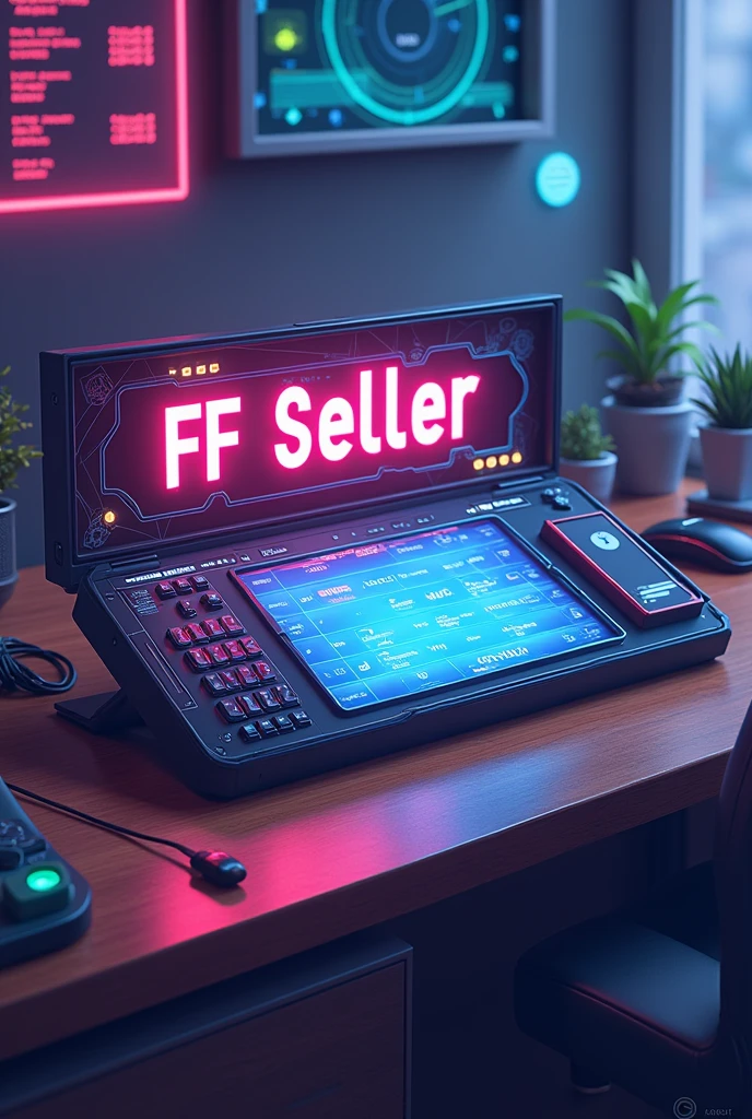 Write my name .in board and the board bas like a gaming my name is FF seller.and show gamer