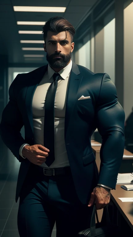 handsome guy, Indian business suit man with spiky hairstyle, His perfect( big huge penis) is (coming out) of his pant,masterpieces Hairy chest, mustache, buzz clip, naked,(Ultra-thin tight thong),Big bag highlights,Plump your pectoral muscles,Sexy and charming expression,Gloomy eyes,blue eyes,inside office, ((Slim, muscular)), photoactual, photo, masterpiece, actual, realism, photorealism, high contrast, photoactual digital art trending on Artstation 8k HD high definition detailed actual, detailed, Texture, hyper detailed, actual Texture, armature, best quality, 超high resolution, (photoactual:1.4),, high resolution, detailed, raw photo, Sharp Re, by lee jeffries nikon d850 film stock photograph 4 kodak portra 400 camera f1.6 lens rich colors hyper actual lifelike texture dramatic lighting unrealengine trending on artstation cinestill 800,