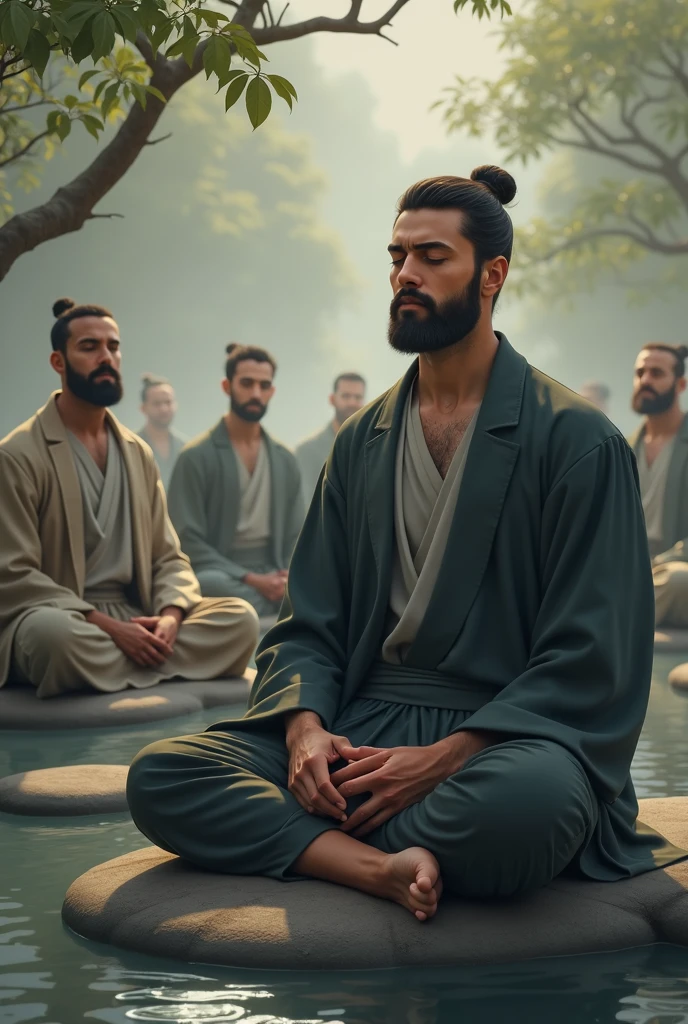 men with a good few serious and zen