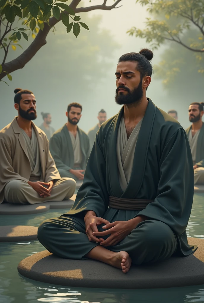 men with a good few serious and zen