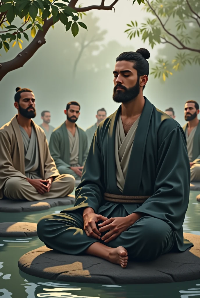men with a good few serious and zen