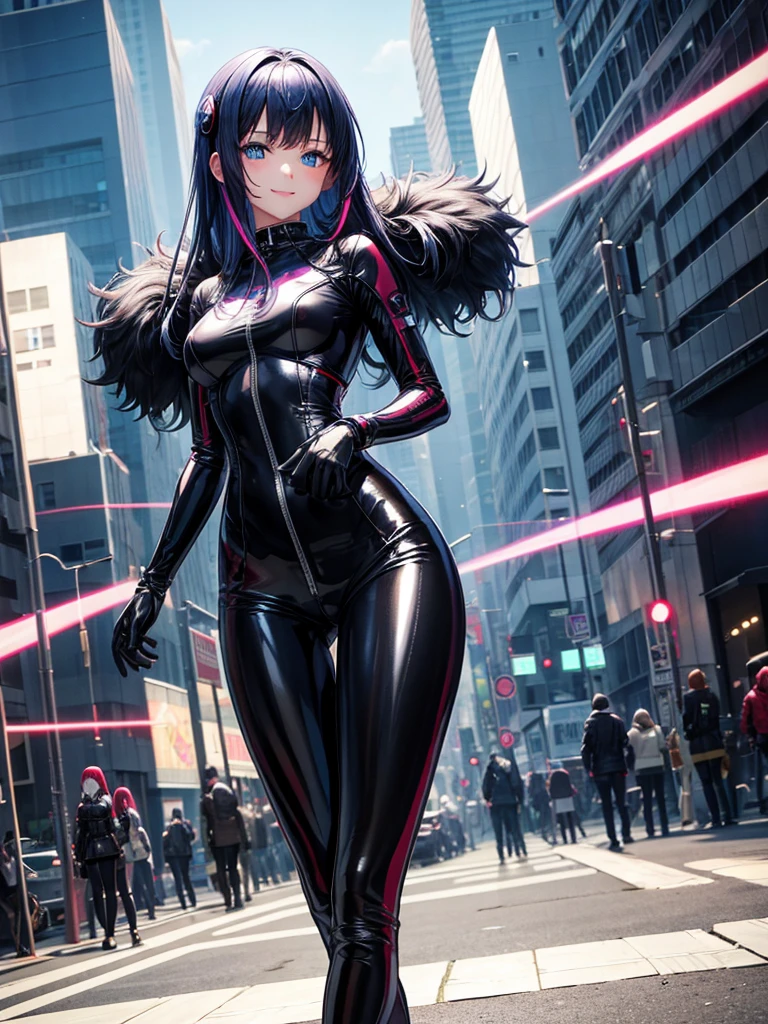 Sofia's costume is designed to embrace her stealth and invisibility. She wears an all-black suit made of a specialized material that allows her to blend seamlessly with her surroundings, rendering her invisible to the naked eye. The fabric has a slight sheen that adds an aura of mystery and intrigue.

To complement her look, she wears lightweight, dark-colored boots that allow her to move with swift and silent steps, perfect for sneaking up on enemies or escaping from dangerous situations.
