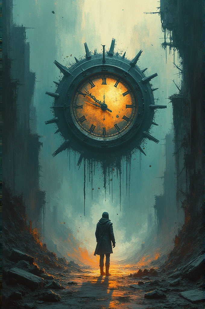 a man, highy detailed, 16K high resolution, incredibly detailed image, cinematic, best qualityer, work of art, realisitic, detailed back ground, dramatic lighting, (beautiful and detailed illustration, pop art, work of art, best qualityer, ultra detali, soft lighting, cinematic shot, swirly vibrant colors, colors beautiful, (magic circle, glyph technology theme:1.1), war-torn battlefield trench, barbed wire in the background, Under buckshot, clouds of thunder, heroism, cinematic atmosphere,