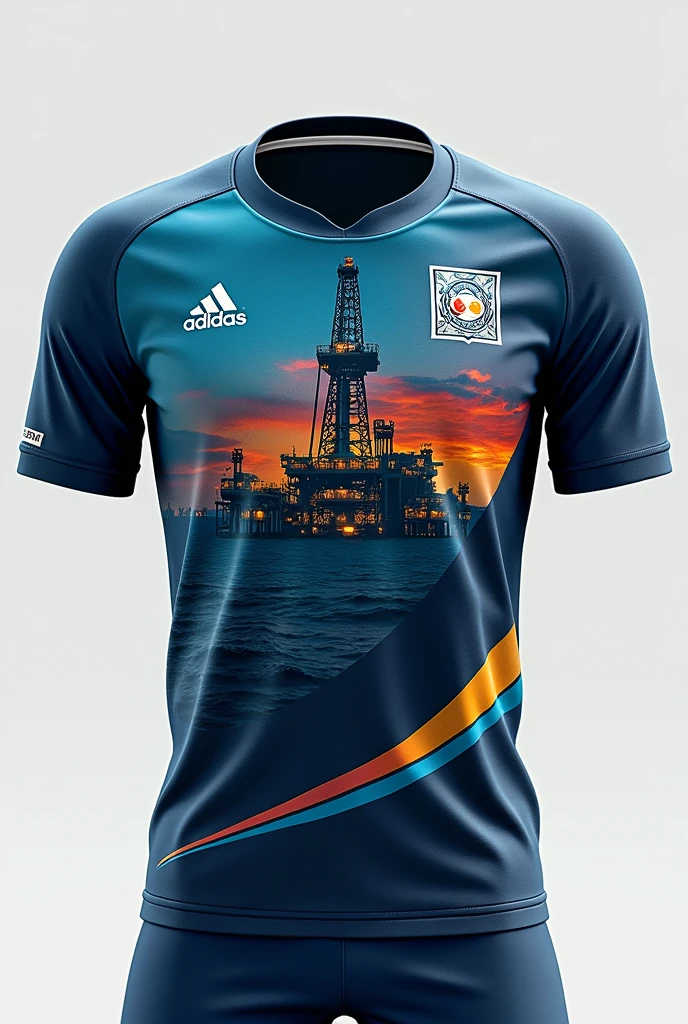 Create a football shirt for the petroleum engineering course, make a front and back image