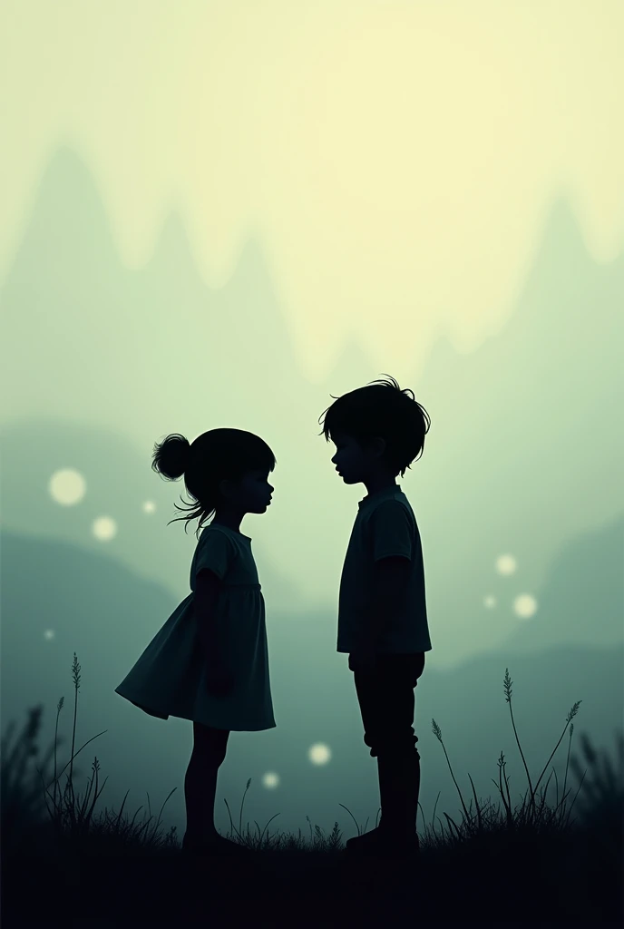 Une silhouette qui représente deux enfants