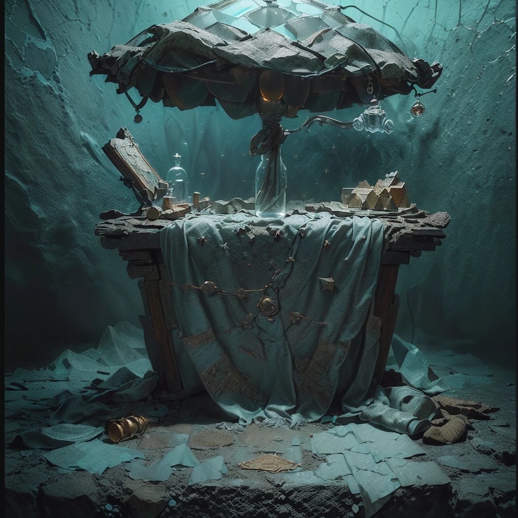 ((Photograph of a powerful sorcerer and alchemist working in his laboratory in the catacombs. A small baby dragon, no more than 1 meter tall, sits on an ancient wooden table among spell books and parchment scrolls observing the sorcerer at work mixing potions, ((fog and mist)), ((stars, nebula, and moons in vibrant background sky)), superb render, (rock wall textures), ((scrolls and parchment)), ((glass vials)), sublime texturing, extreme detail and resolution, insanely detailed and intricate, 32k, RAW image, hyper resolution, rule of thirds 