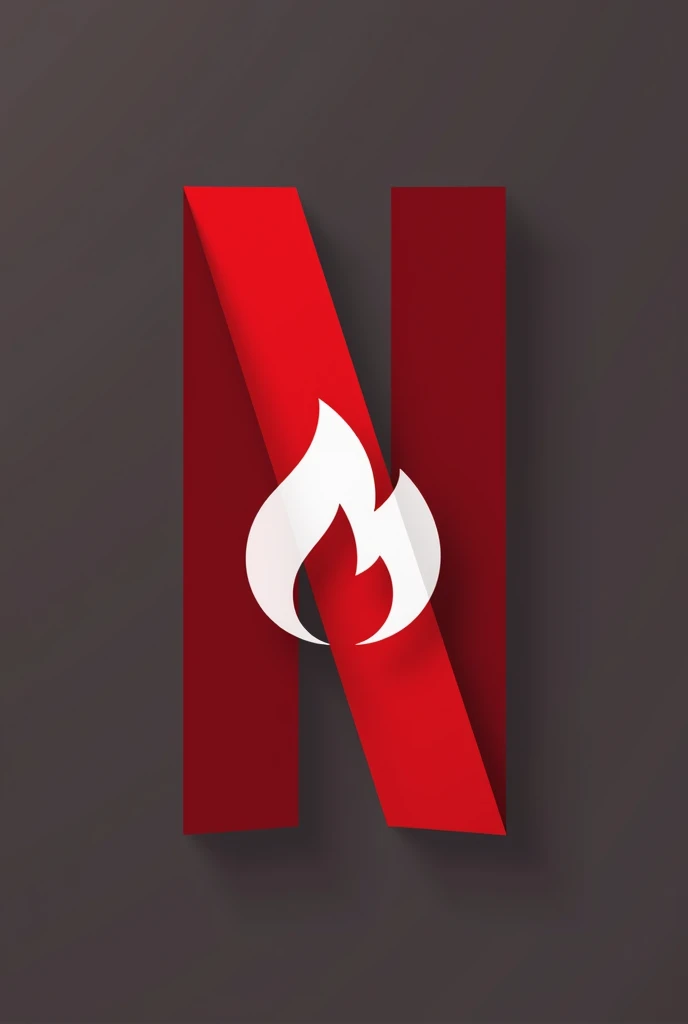 Create a logo by combining the Netflix logo and the Tinder logo