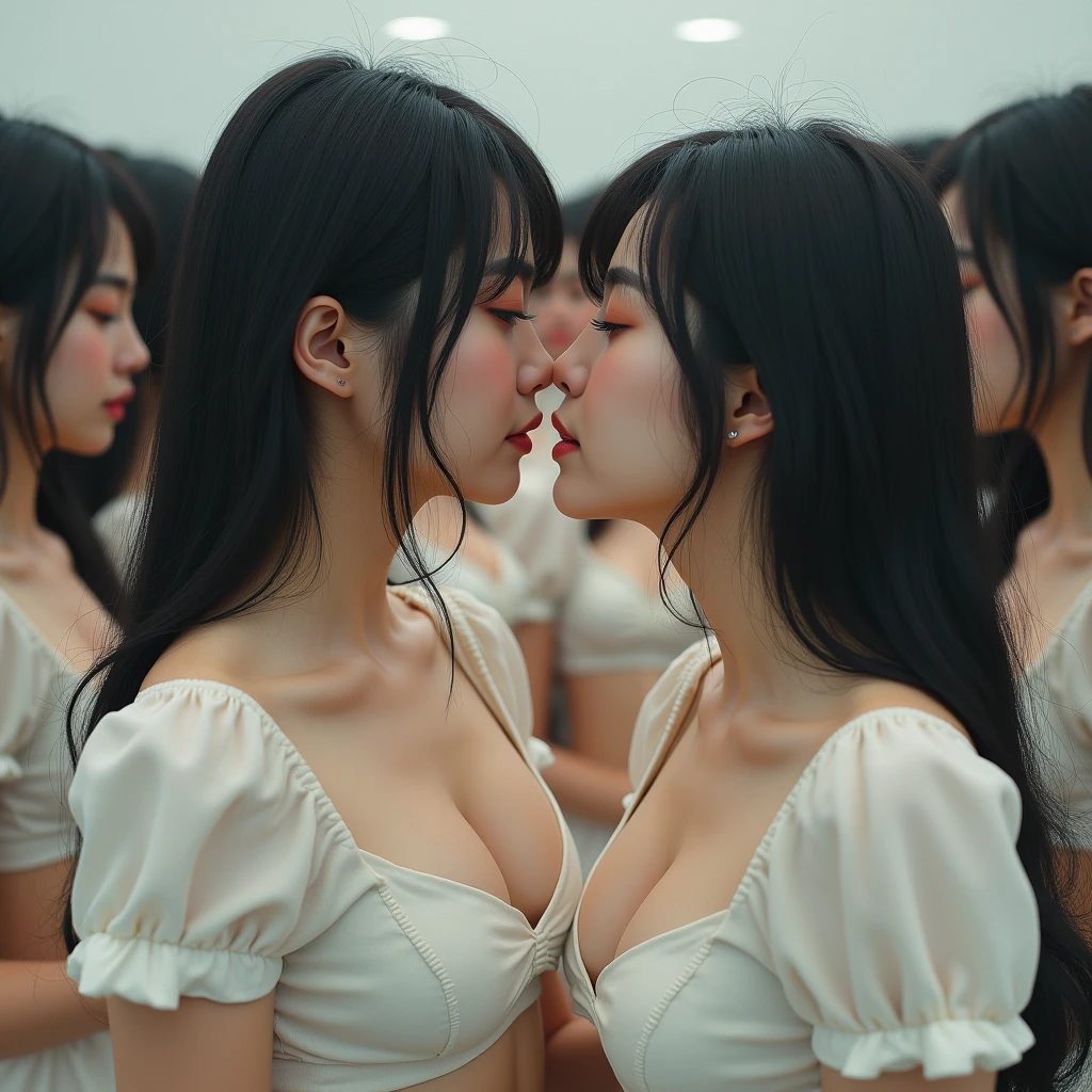(Japanese Clone-girls=Myself), (Super Best masterpiece Clone-girls Raw Photography Art), (16K, Highest quality, Ultra-high resolution, RAW Photos), (It's so unrealistic., With unparalleled depiction, With an unfathomable sight, An unprecedented and shocking worldview, Clone-girls: In a world of mass reproduction, Ultra-realistic), (Japanese Girls, Sasaki Nozomi, 26yo, Small face, Thick black hair, long hair, Dark Eyes, Mature face, Cute Smile, Smiling face, A gentle gaze, Very pleasant look), (Very beautiful detailed girls, Accurate body structure, Accurate body movements, Very detailed body, (Super big breasts, Large bulge of ample breasts)), (Summer casual clothes, Short sleeve, mini skirt, hour々I can see your pants, Cleavage Emphasis, Emphasise the fullness of your breasts), (Very detailed, Myself cloning, Depiction of splitting oneself, 1Myself girl→1,000,000,000,000,000,000,000,000,000,000Myself cloning girls), (Very detailed and intricate, Myself clone-girlsから, Myself's body is multiplying, A perfectly matched depiction, (In the same female body,With the same face, With the same hairstyle, In the same clothes, At the same height, 同じSuper big breastsである)), (1,000,000,000,000,000,000,000,000,000,The number has increased to over 10,000.), (Myself girls only), (1,000,000,000,000,000,000,000,000,000,000,000,000,000,000,000,000,000,000,000,000,000,000Myself girls), (Very detailed描写で, Physical contact), (Very detailed depiction, Clear and accurate perspective depiction, Ultra-wide field of view, Focus on the average value of the image, Illuminated from the front by a soft, bright light), hug, kiss, Chest to Chest
