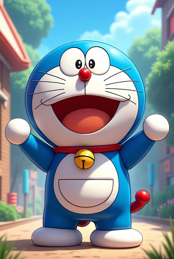 (Anime image) create 4k Doreamon anime character  Doreamon Image like anime type all things.