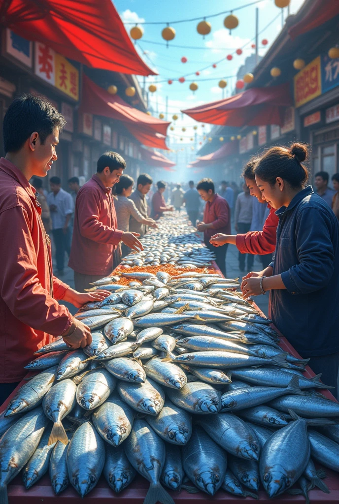 Many many Hilsha fish on fish mall