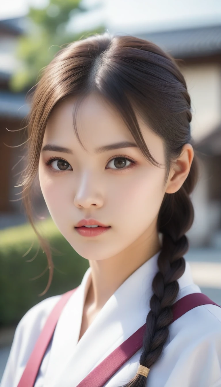 8k, Ultra-high resolution, Highest quality, masterpiece, 三分割法によるphotograph,Surreal, photograph,One Woman, (:1.3), cute, cute顔, 細部までBeautiful Eyes, 細かくdetailedに,masterpiece,One Girl:1.2,Japanese women,kindergarten,close up,glaring,Black hair,braid,(twin braids:1.0),ID photo,(kindergarten uniforms:1.3),Eccentric,Future City,white collar,((Colorful Fashion)),(Beautiful attention to detail),Subtle details, detailedな顔,anger,Attractive eyes,(ポートレートphotograph:1.4),(Photorealistic images:1.4),Fantasy art,(Beautiful Face:1.4),美しくAttractive eyes、Beautiful Eyes,Silver residue,(Tight waist:1.4)、(Beautiful with perfect body proportions:1.4),Pink Lips,profile,(((Ideal body type))),A-cup small breasts :2,、Portraiture:2、Perfect ???????、鮮明なdetailed、detailed,Fashion magazine cover,Thin lips,完璧でBeautiful Face ,完璧でcute顔, Skin with attention to detail, Perfect limbs、Narrow waist,Surreal,Light and shadow,spotlight
