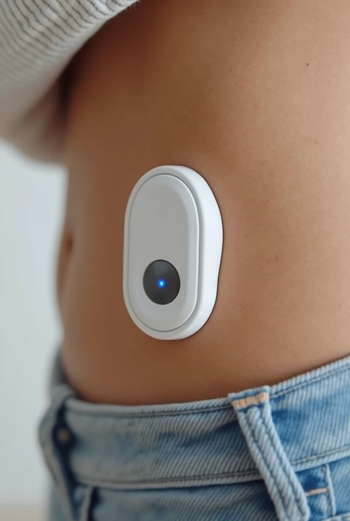 An injectable insulin chip that inserts into the abdomen 