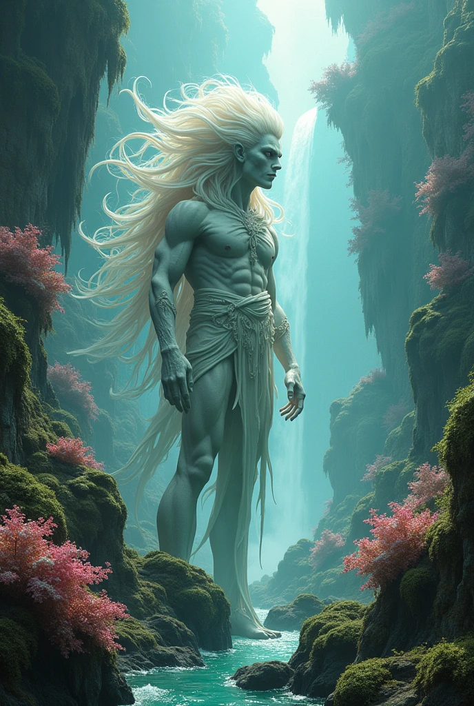 Generate me a landscape that relates to a fair person, he would be, discipline, uncommon and egocentric that is mythological and amazing and beautiful at the same time feared with more hair than an 1 boy