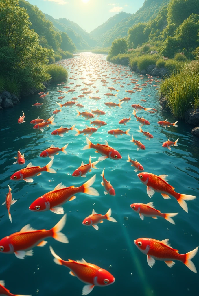 Many many Hilsha fish river 