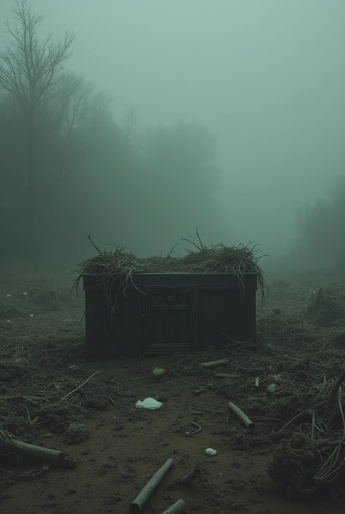 Imagine a bed of wounds covered with withered garlands, where an invisible lover dreams himself in the middle of the ruins. The chest is sunken and devastated, and the dream is a fantasy in the midst of pain. The ruins are presented as an emotional battlefield, with an echo of lost love.