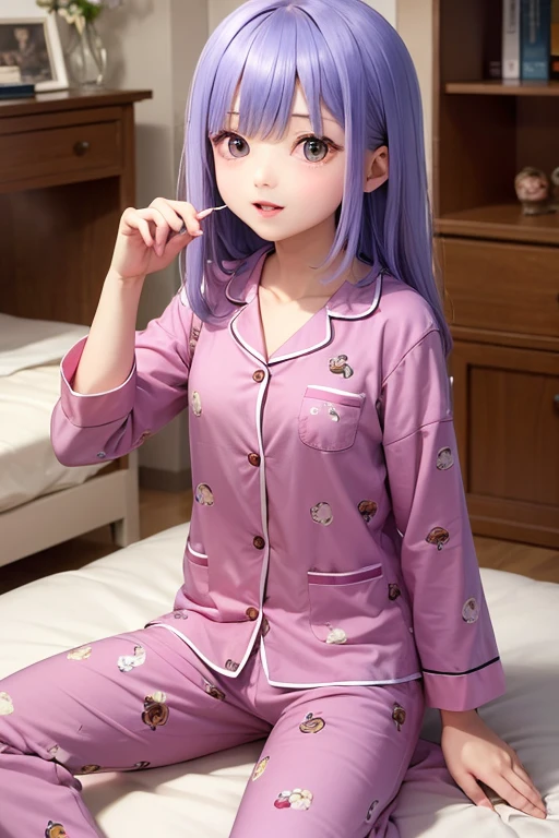 In pajamas