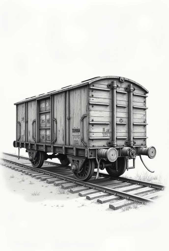BCN railway wagon easy pencil drawing