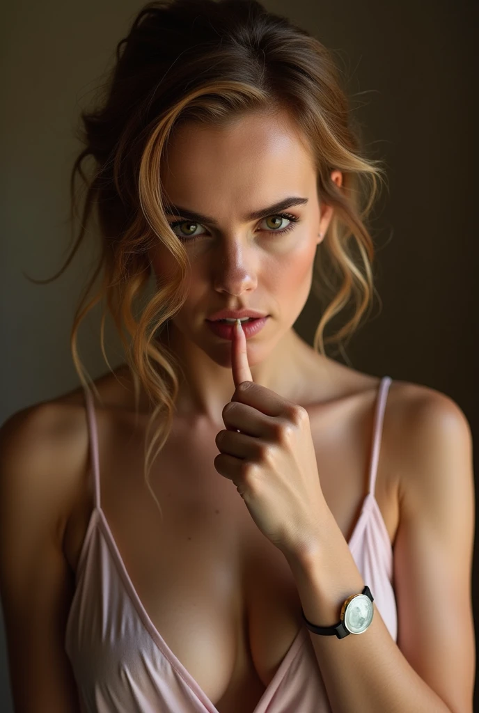 Emma Watson with a penis, masturbating