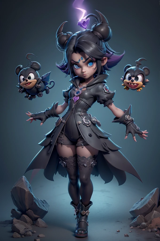monstros estilos kingdom hearts, baseados em animais,3d style, shadown monster, demons, darkness monster, rayman legends, mickey mouse character style, girl and body, kingdom hearts, malhas leves e quentinhas, cores quentes e alegres, portando espada magica, dark mouse in around, (raytrace),(((sexy e sensual))),((demon's crest))