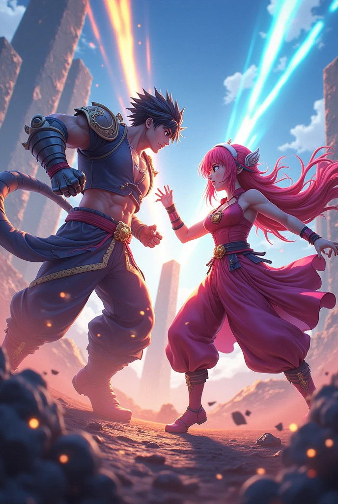 Anime 3d fight video
